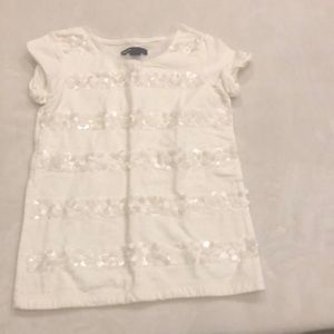 White sequins shirt size 6